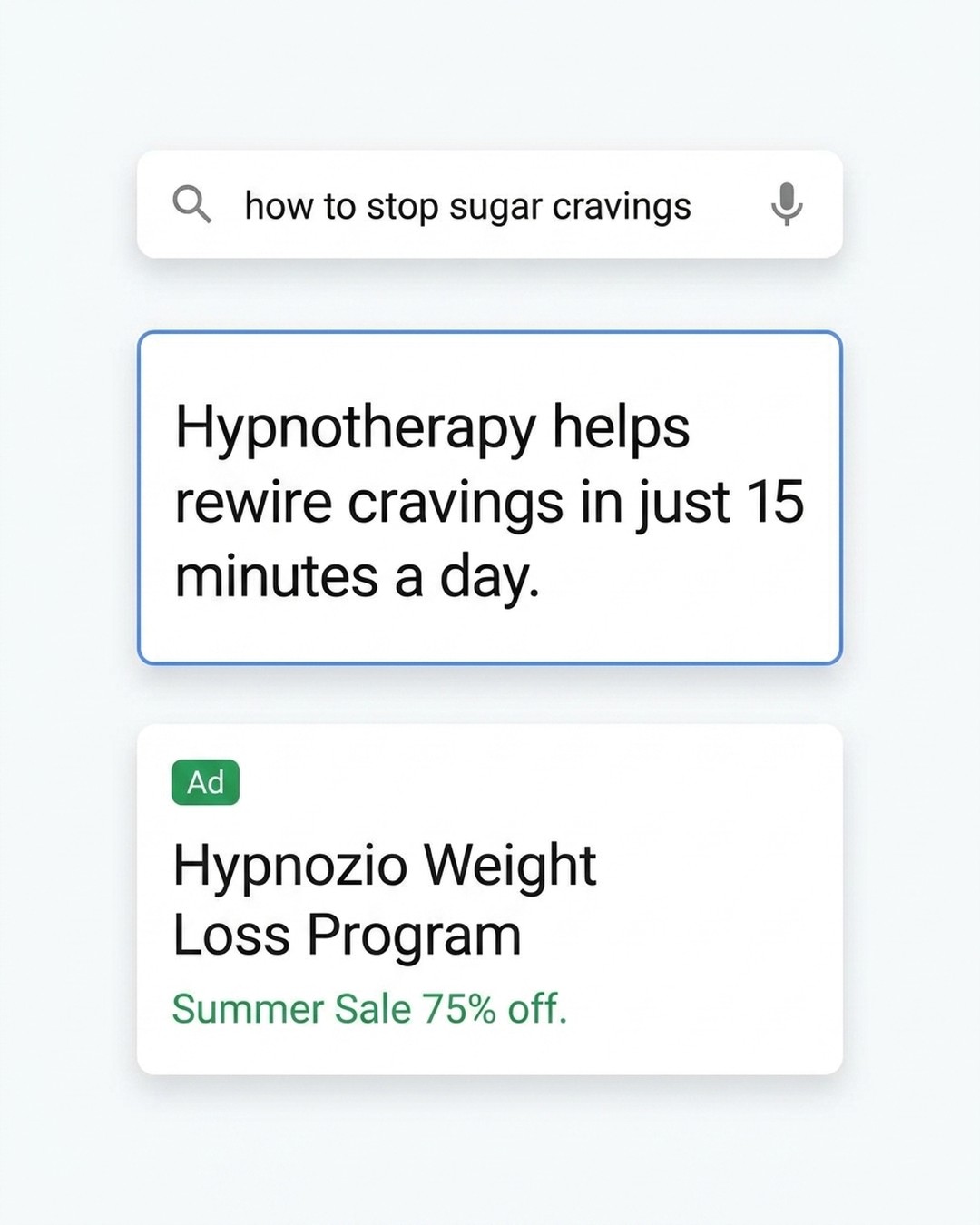 Hypnozio: power of hypnotherapy Facebook ad