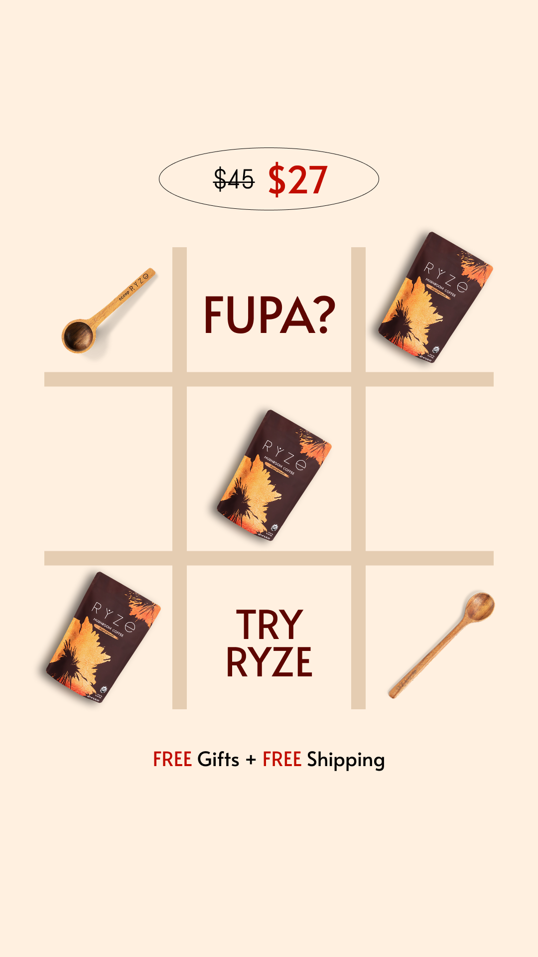 RYZE Superfoods Facebook ad