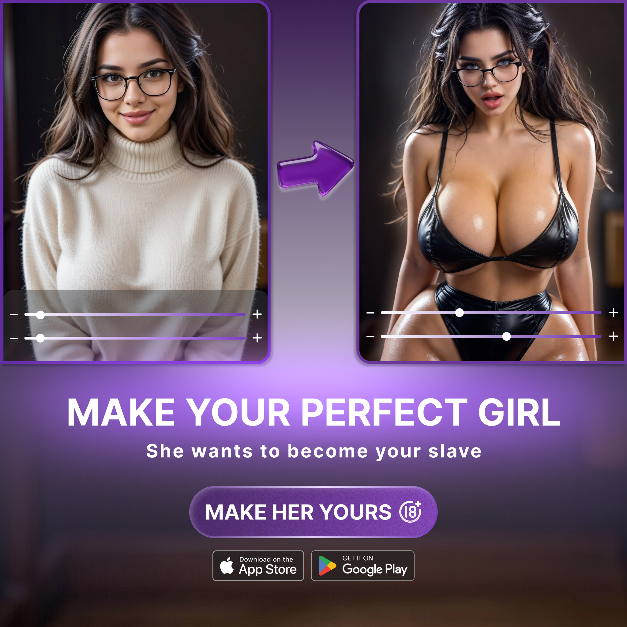 Pink Temptation Facebook ad: Create Your AI Girl