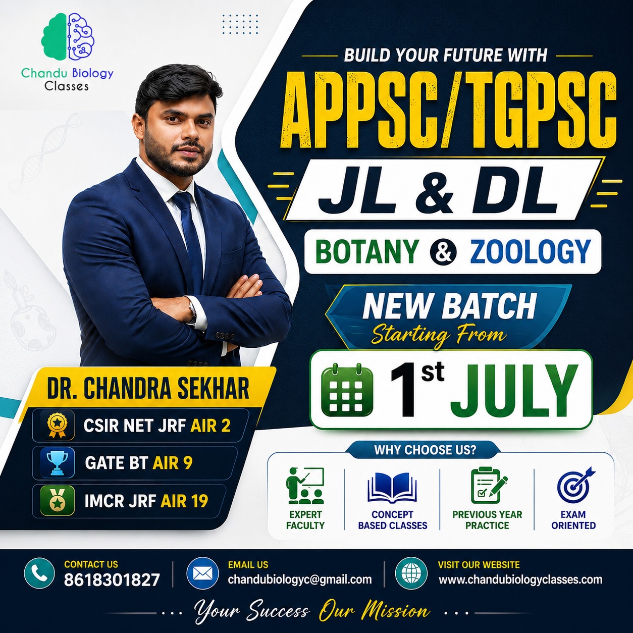 Chandu Biology classes Facebook ad: Join Chandu Biology classes for best APPSC TGPSC…