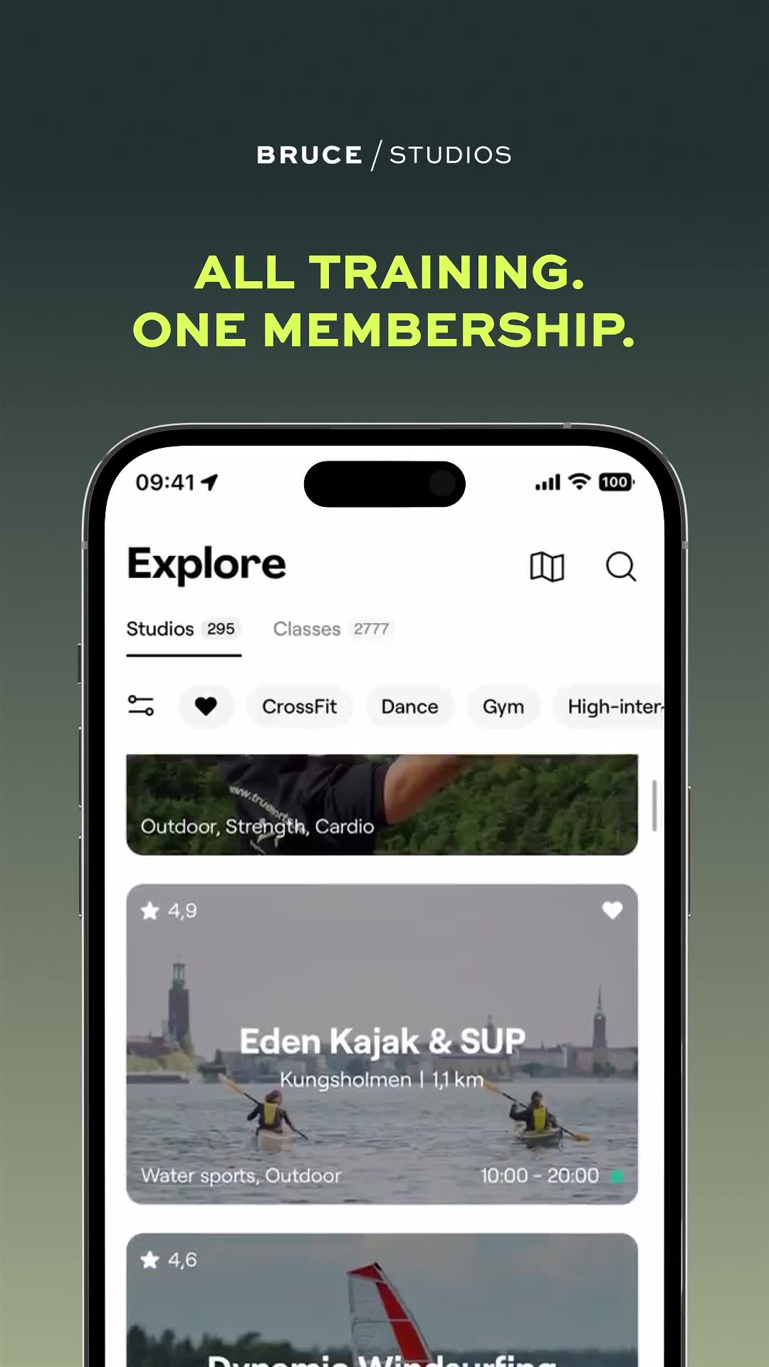 Bruce Norge Facebook ad: One app replaces your gym + classes +…