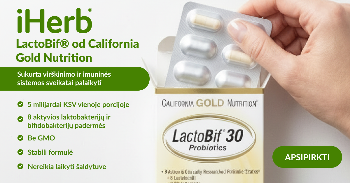 iHerb.com Facebook ad: Probiotikai jūsų kasdienybei