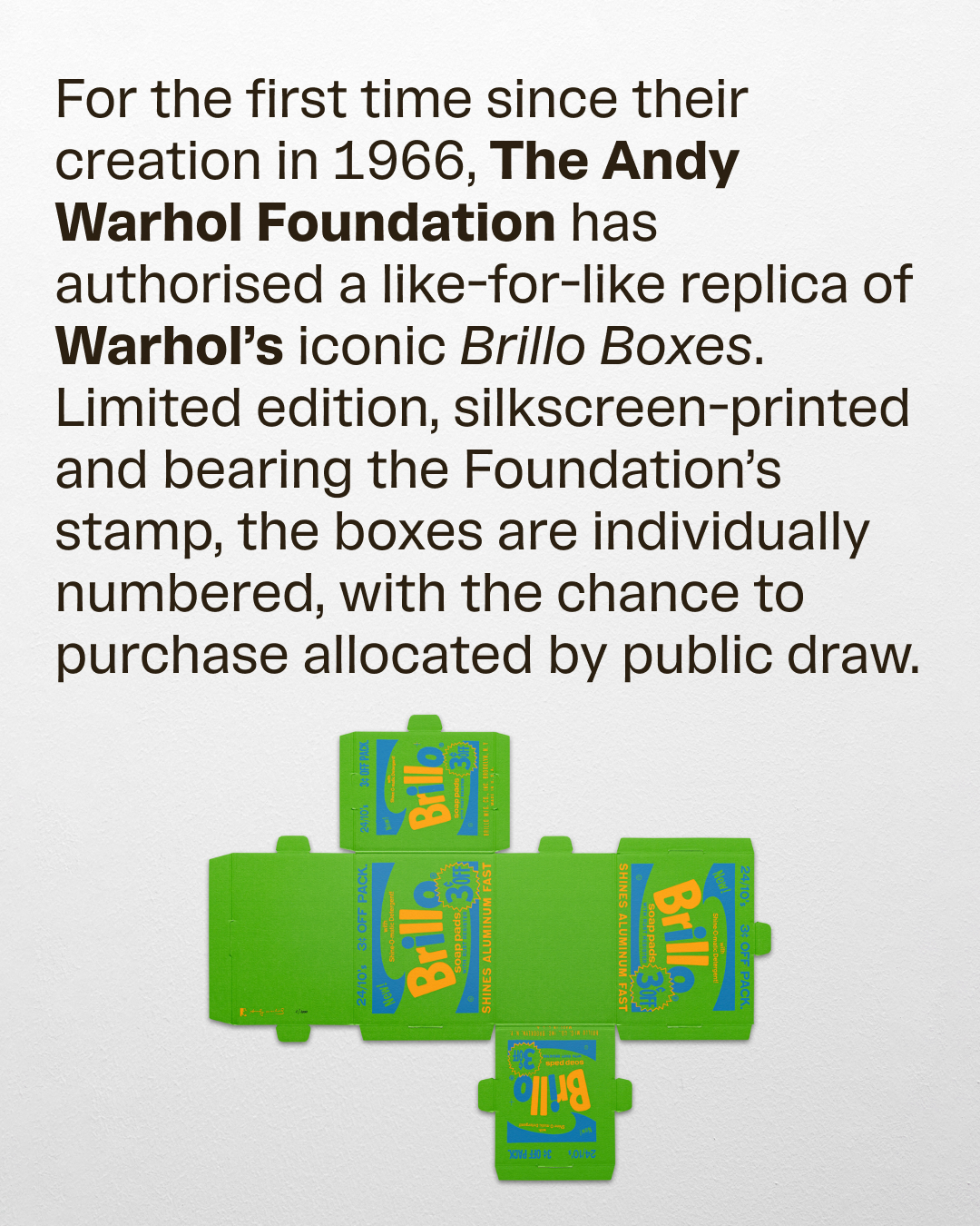 The Andy Warhol Foundation for the Visual Arts Facebook ad