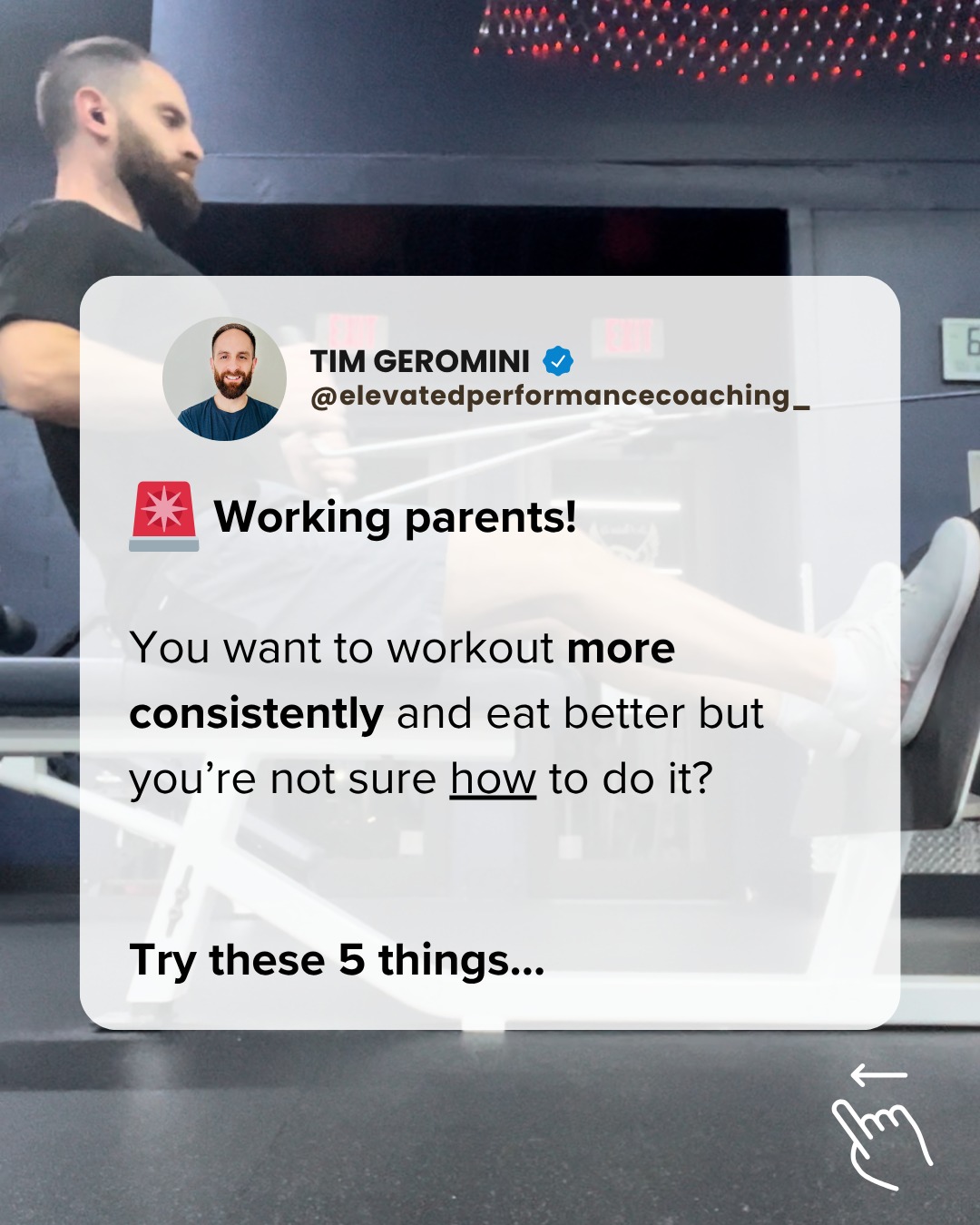 Elevated Performance Coaching Facebook ad: Follow @elevatedperformancecoaching_ for more simple…