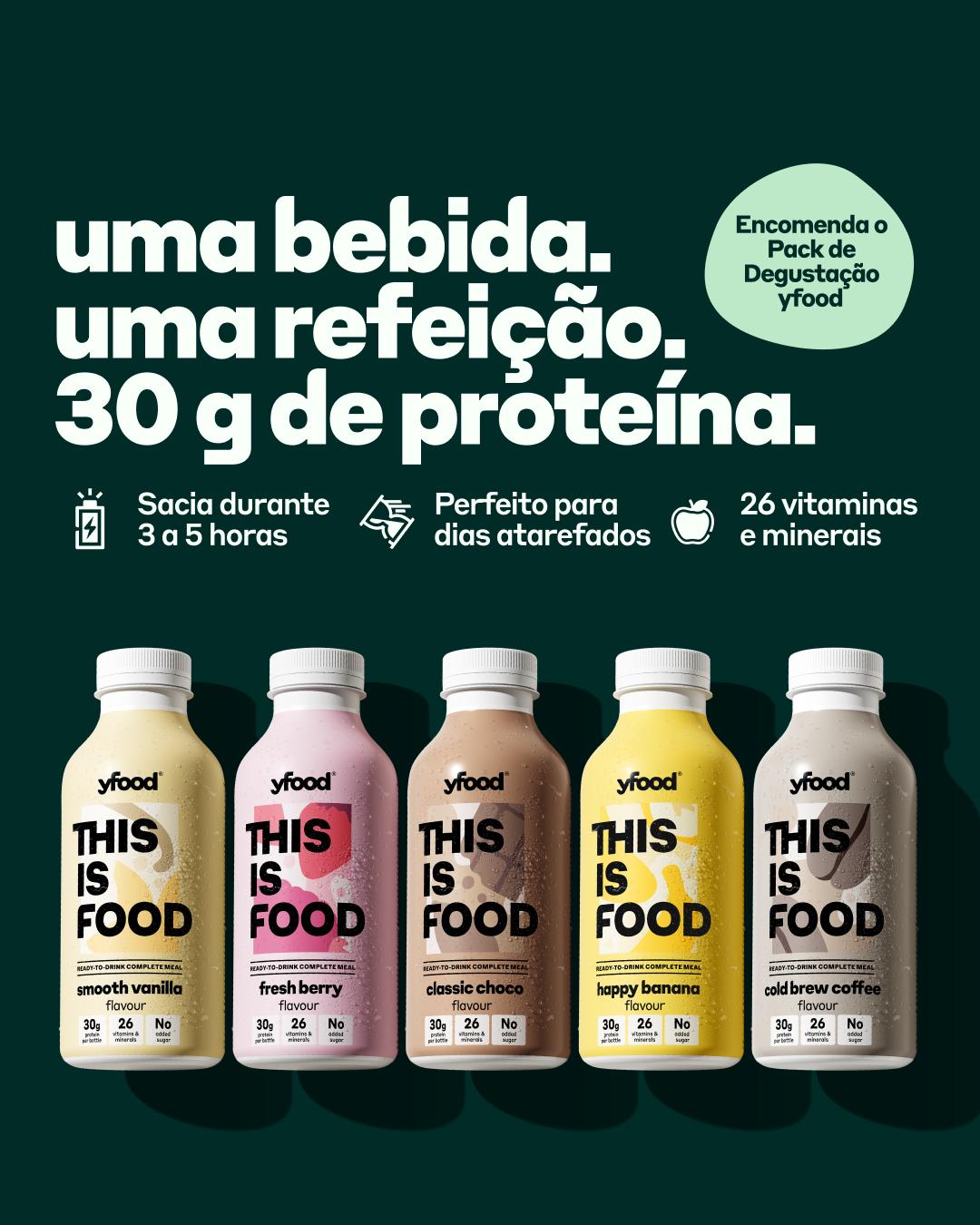 yfood Facebook ad: Garante já o teu pack de degustação.