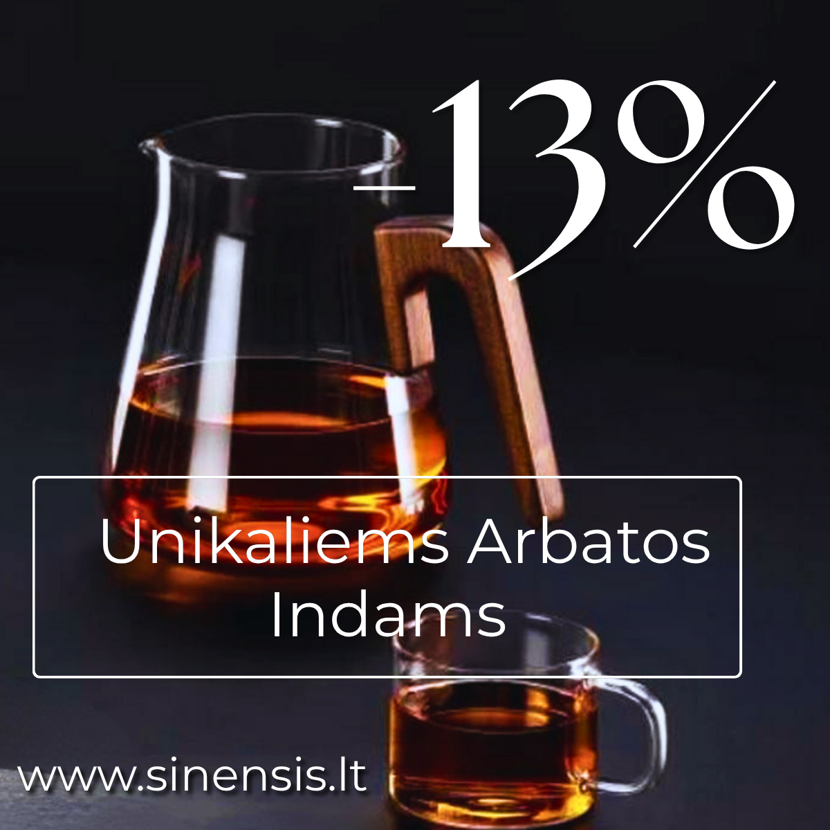 sinensis.lt Facebook ad: 13% OFF INDAMS - kodas: INDAI