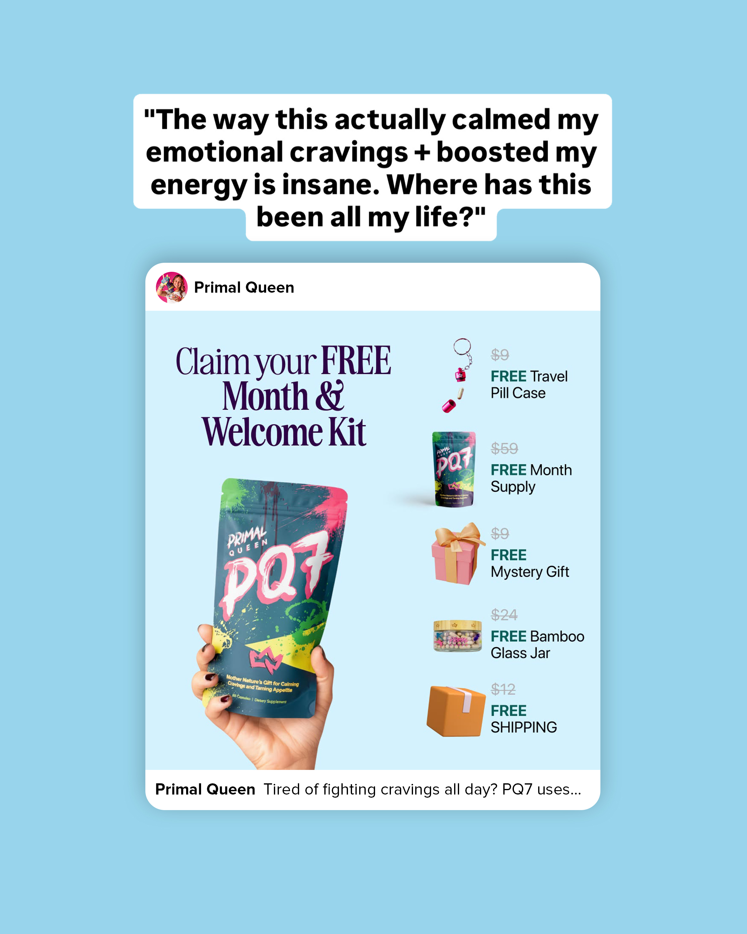 Primal Queen Facebook ad