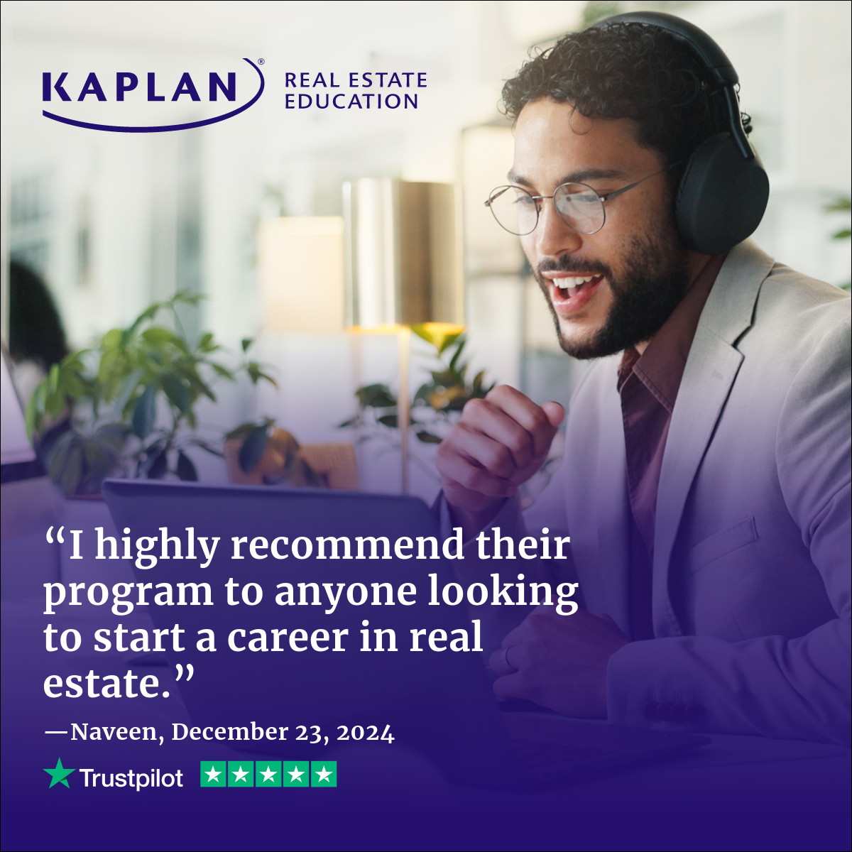 Kaplan Real Estate Education Facebook ad