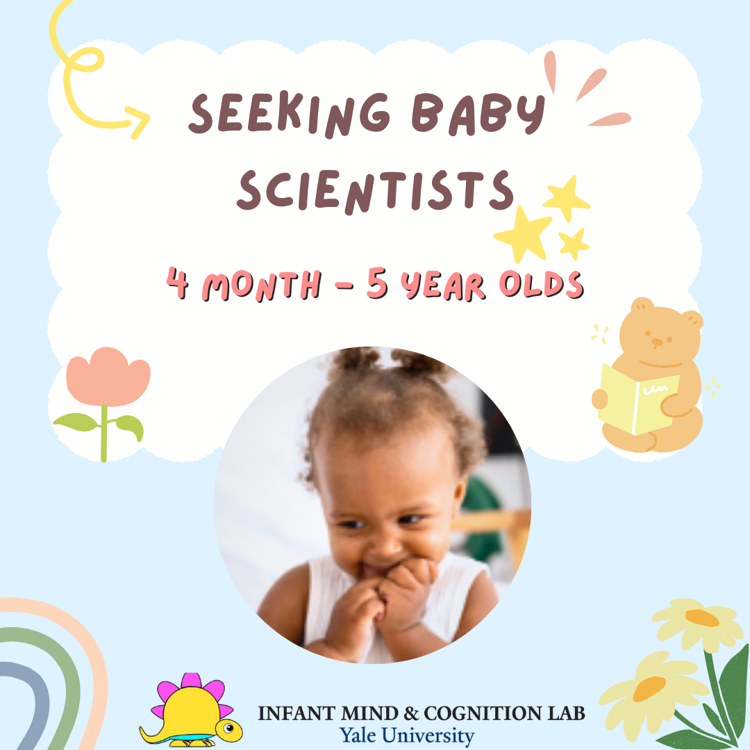Yale Infant and Child Development Group Facebook ad: Study: 4 mos - 5 y.o.!