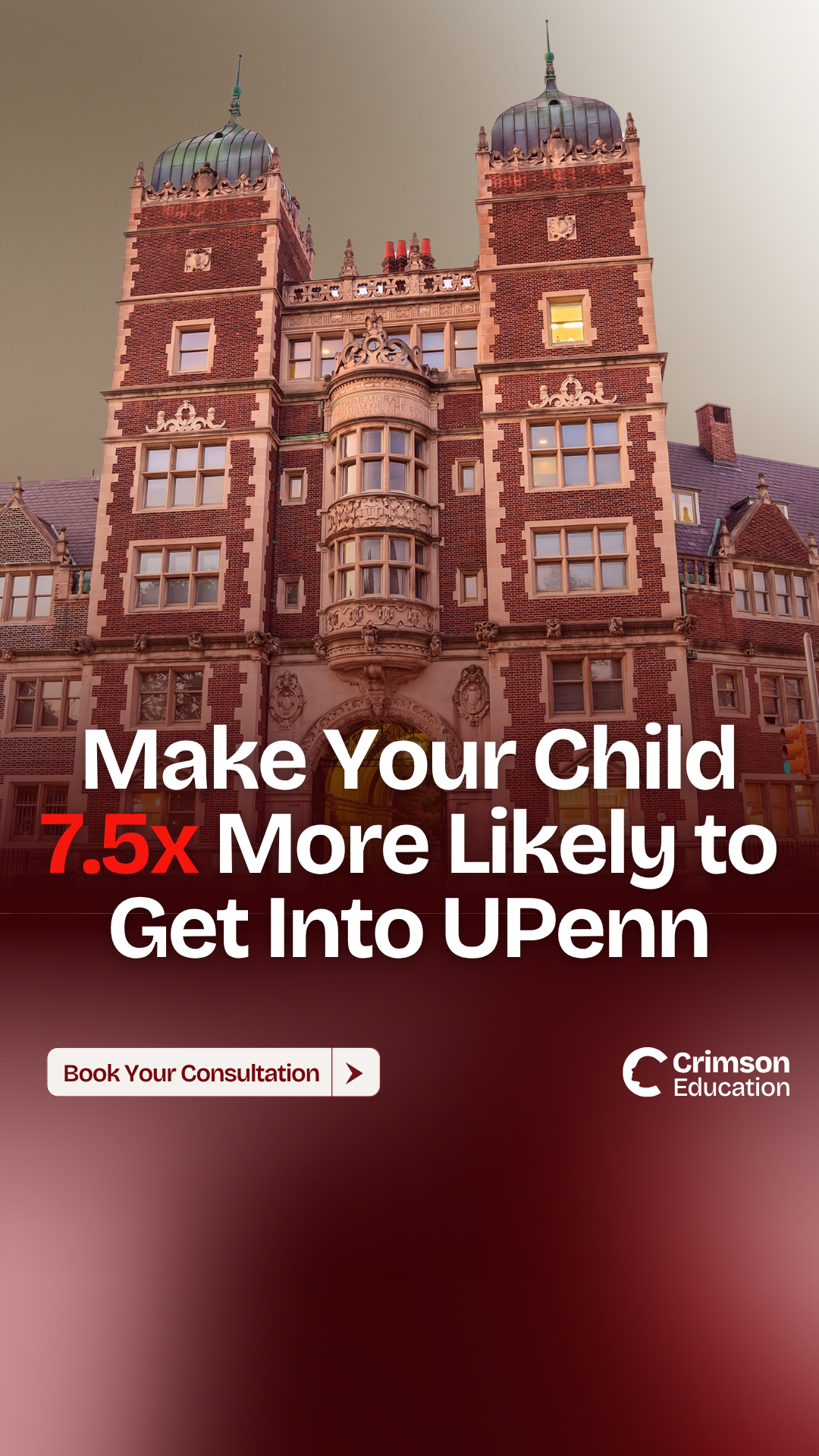 Crimson Education Facebook ad