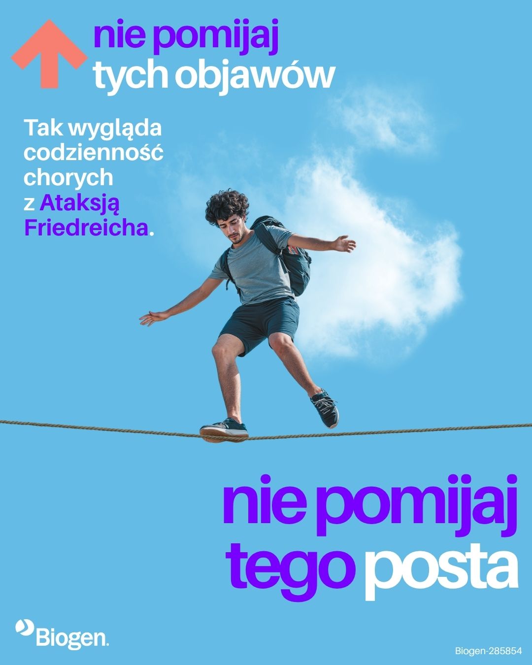 Challenge your balance: życie z Ataksją Friedreicha Facebook ad from May 13, 2026