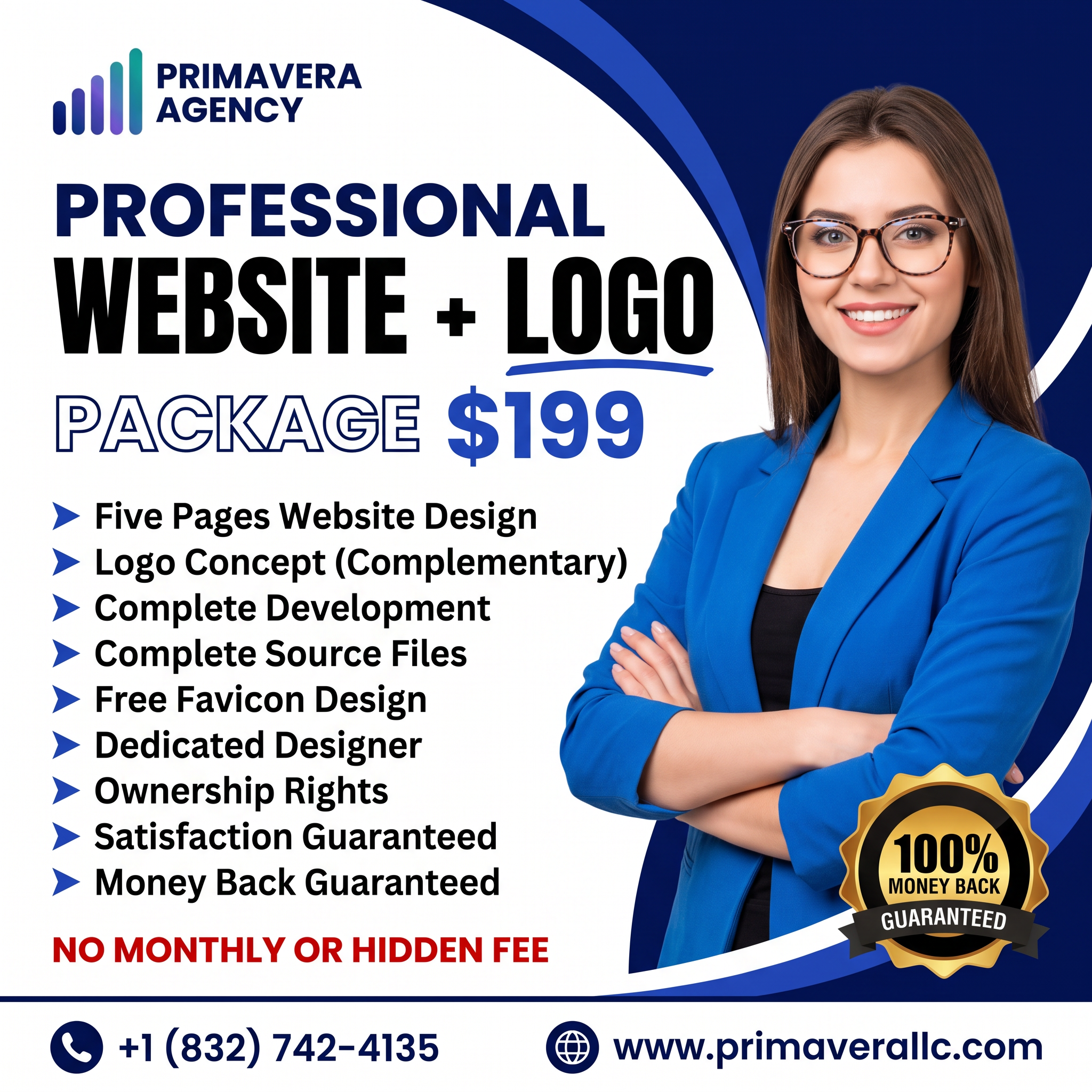 Primavera Agency Facebook ad: Website + Logo Deal: $147