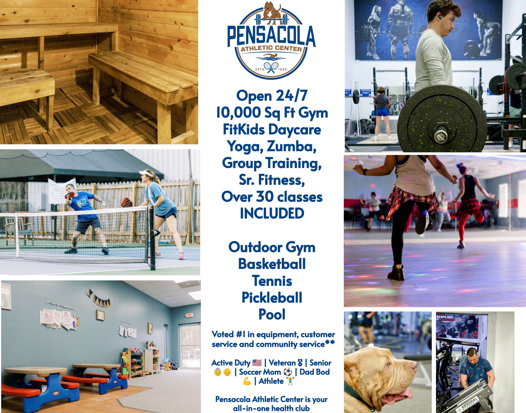 Pensacola Athletic Center Facebook ad: Pensacola Athletic Center (PAC) is a renovated fitness…