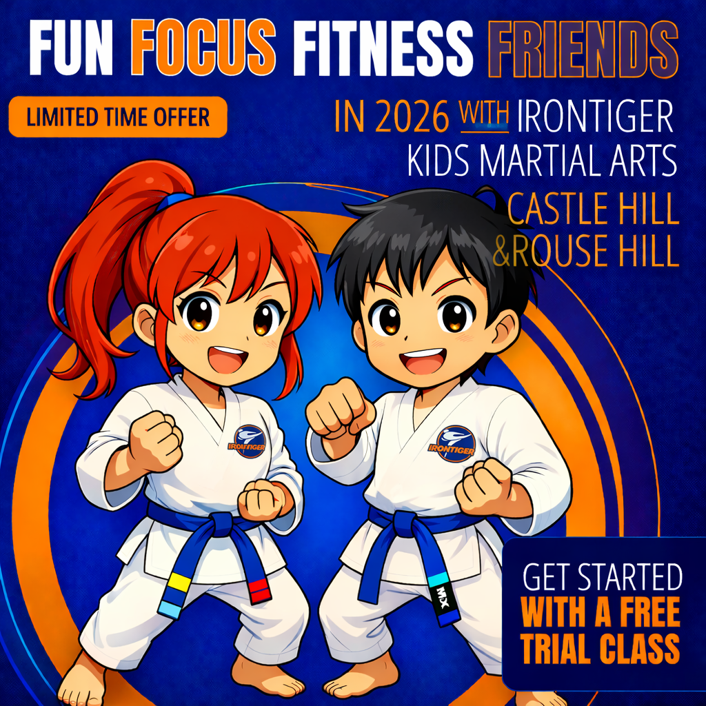 Irontiger Taekwondo Facebook ad: FREE Kids Martial Arts Trial Class