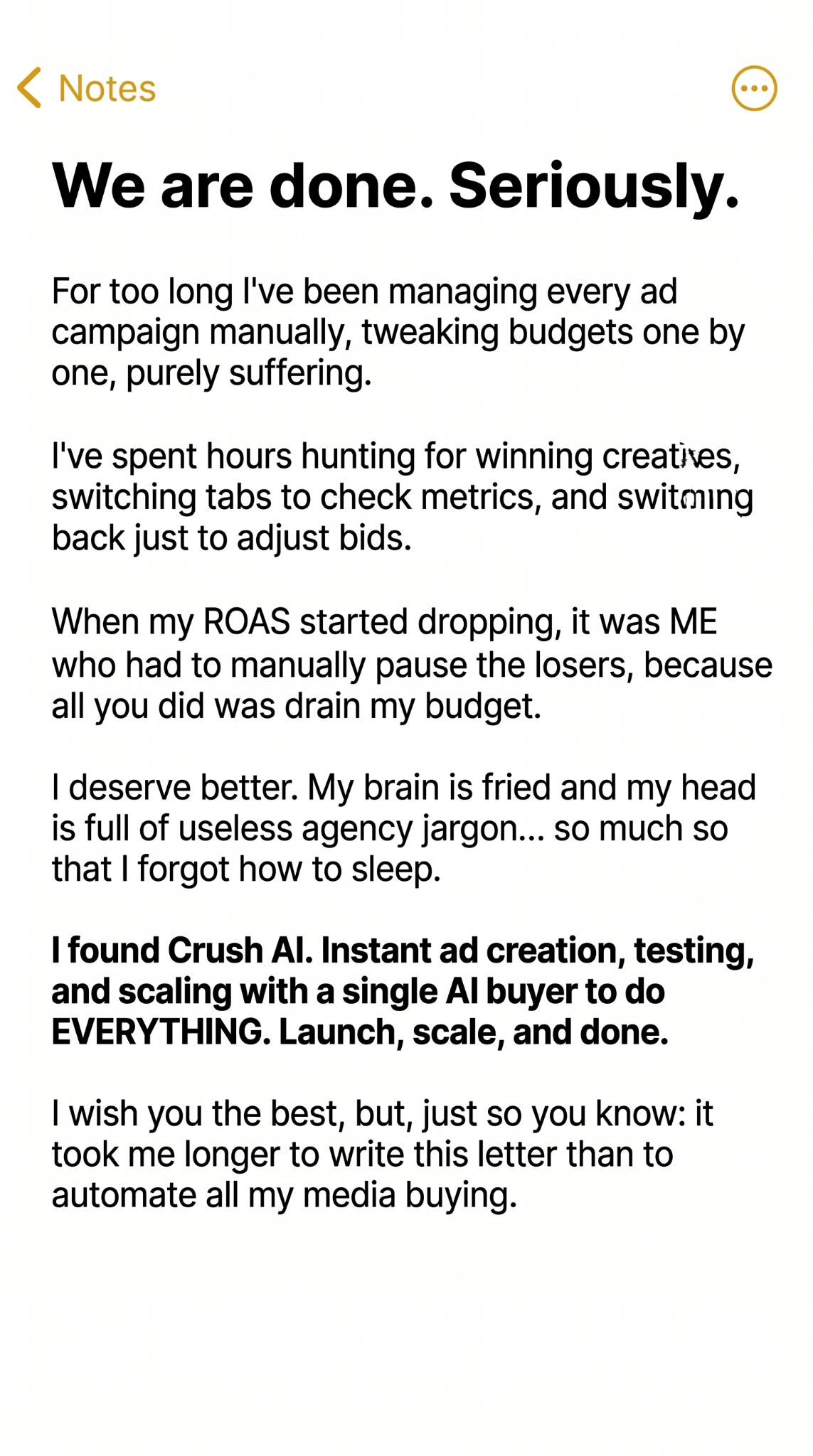 trycrush.ai Facebook ad