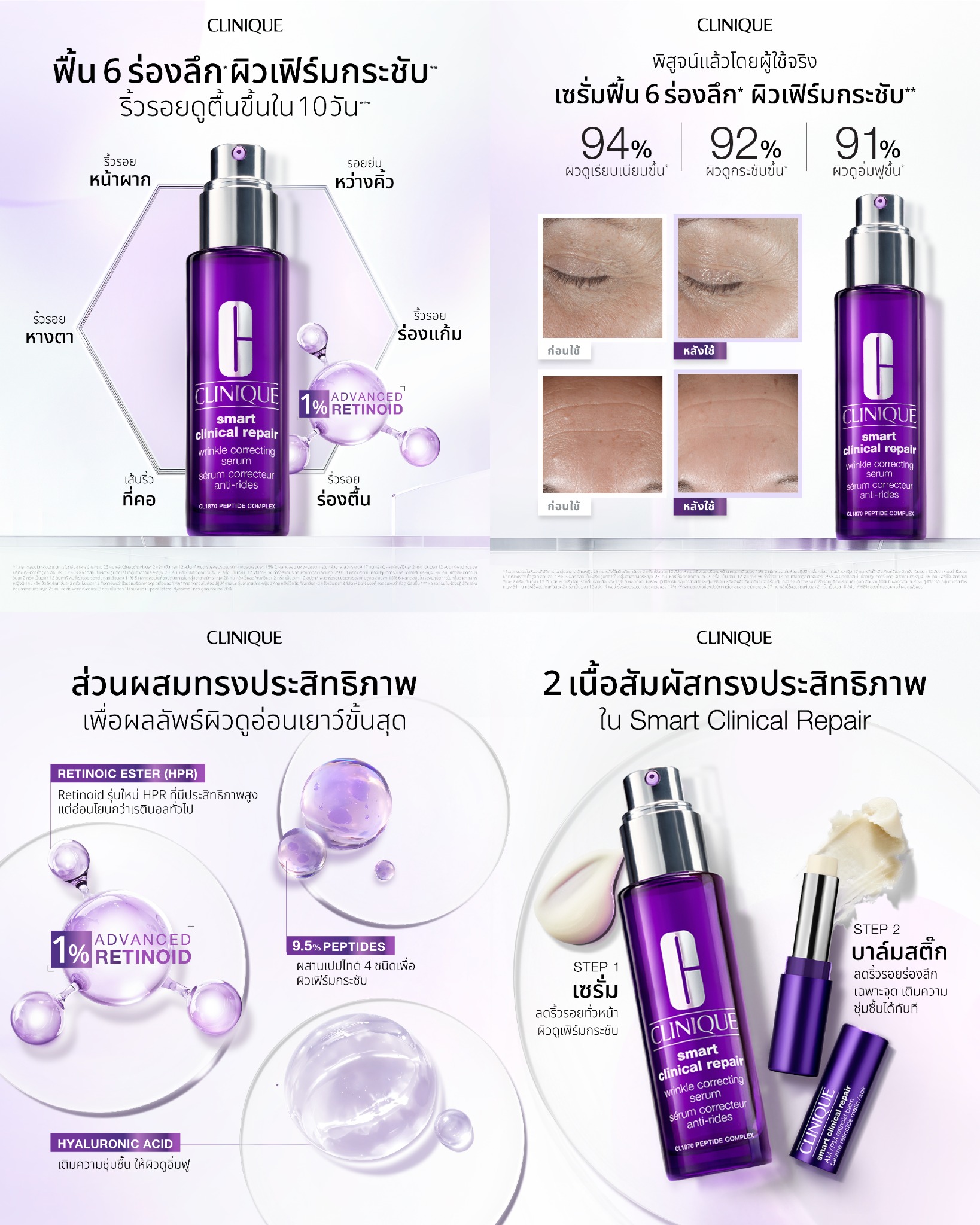 Clinique Facebook ad: เรตินอลสำหรับทุกสภาพผิว