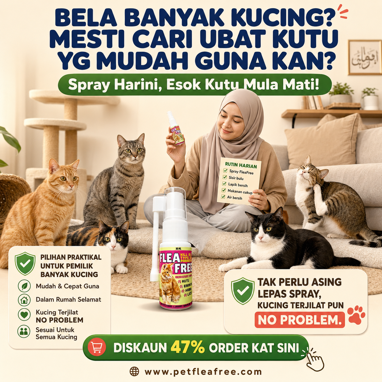 Pet Flea Free Facebook ad