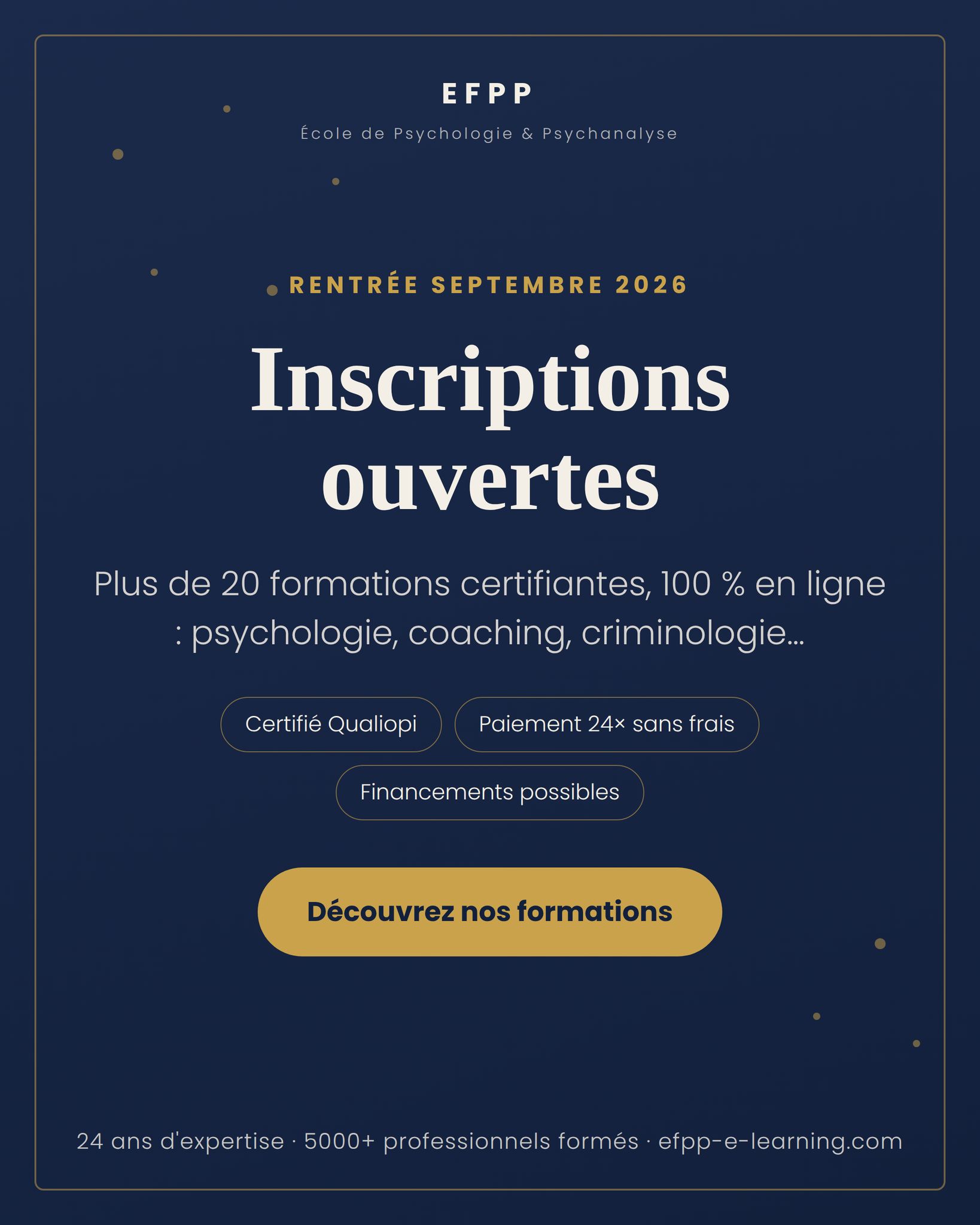 École EFPP Facebook ad: Et si la rentrée était le moment de…