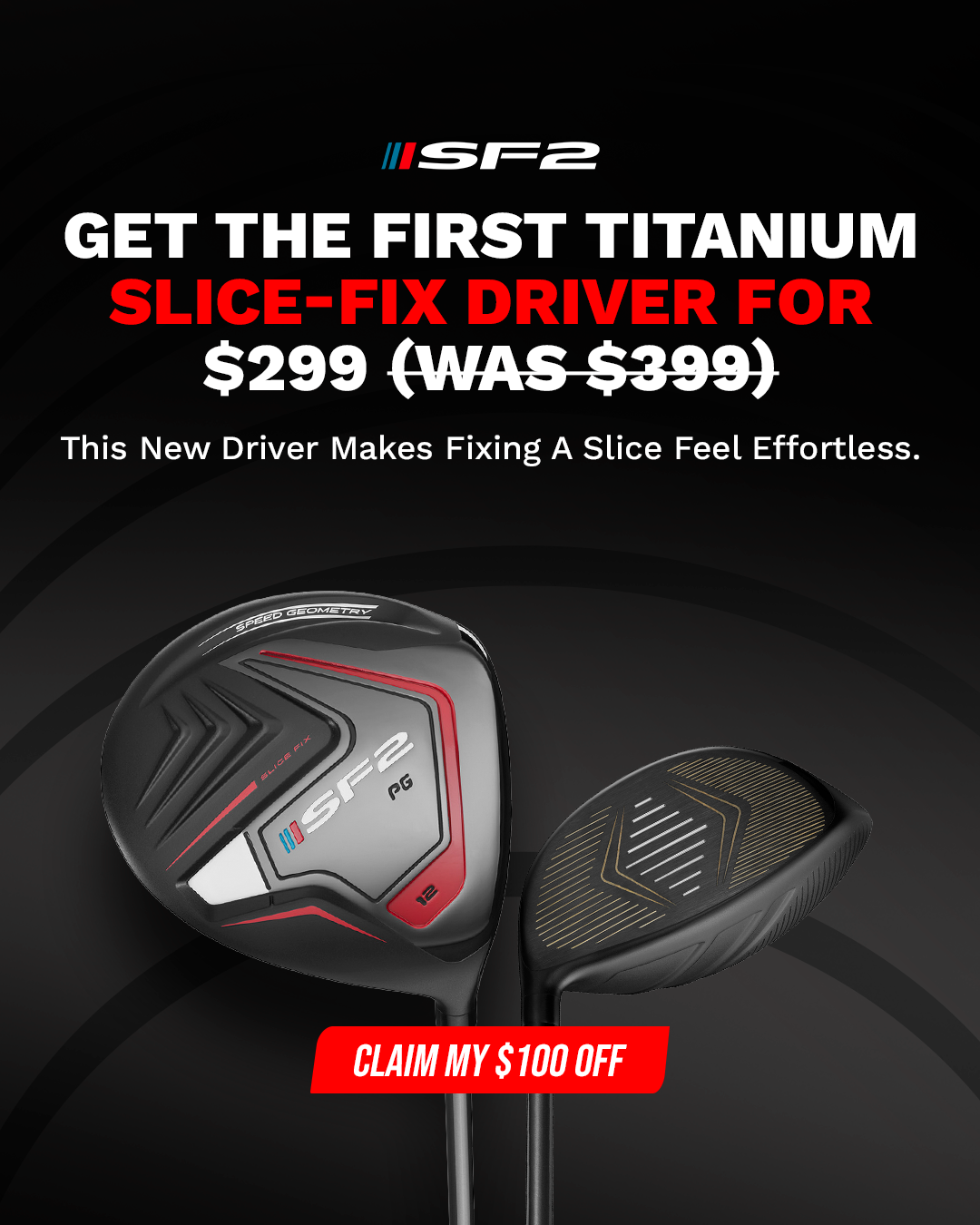 Performance Golf Facebook ad