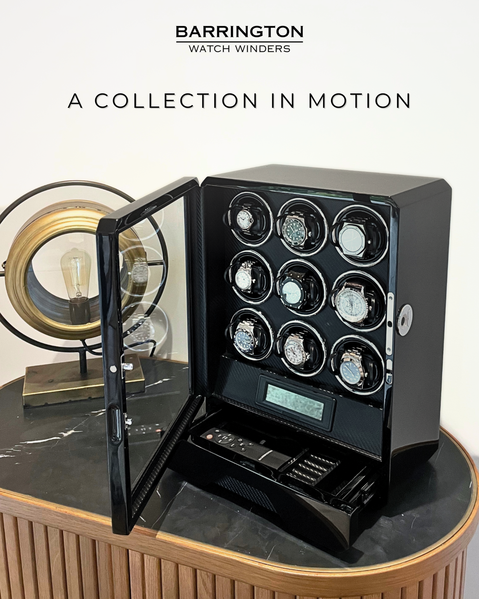 Barrington Watch Winders Facebook ad: Built for Serious Collections