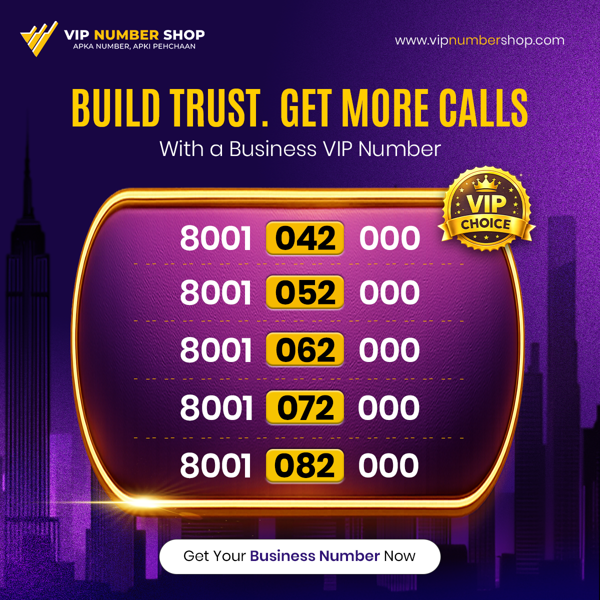 VIP Number SHOP Facebook ad