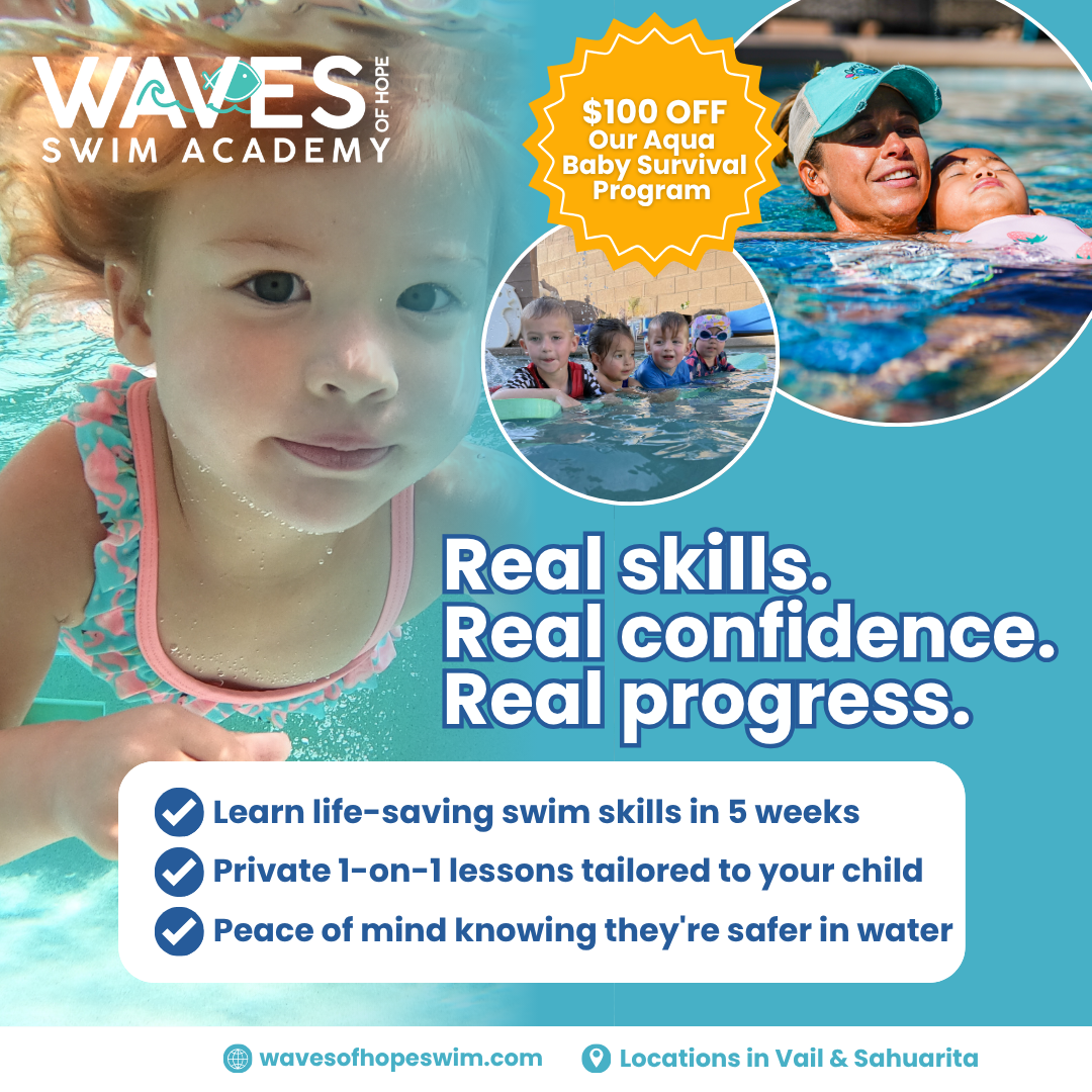 Waves Of Hope Swim Academy Facebook ad from Jun 5, 2026
