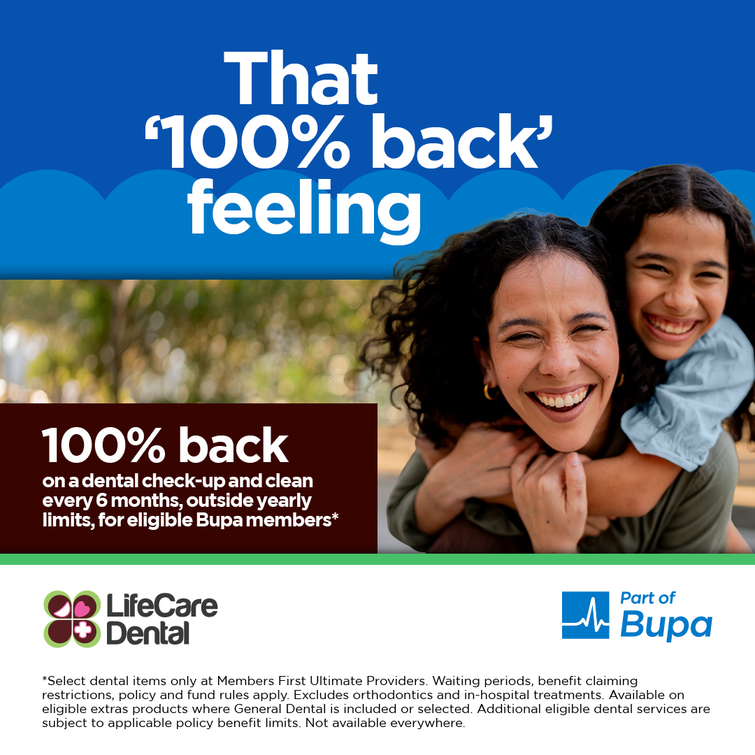 Bupa Australia Facebook ad: Lifecare Dental - Forrest Chase