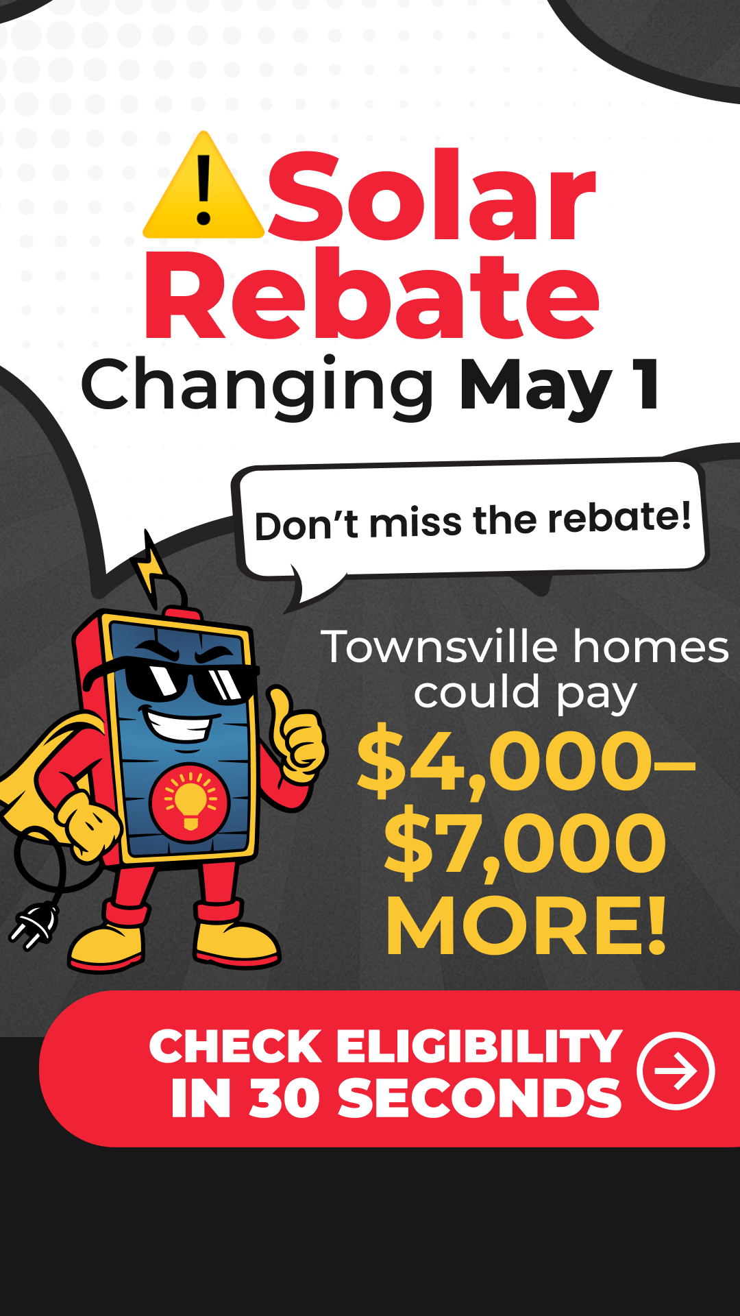 Solar Townsville Facebook ad