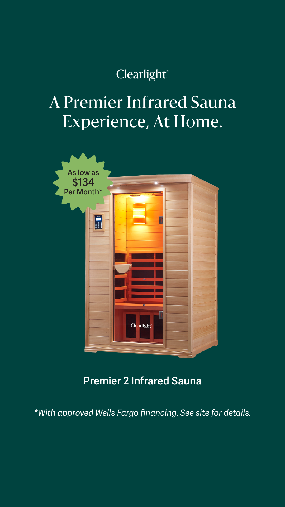 Clearlight Infrared Saunas Facebook ad