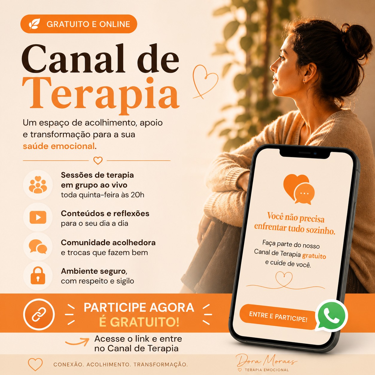 Dora Moraes - Terapia de Alta Performance Facebook ad: Você não precisa esperar chegar ao limite para…