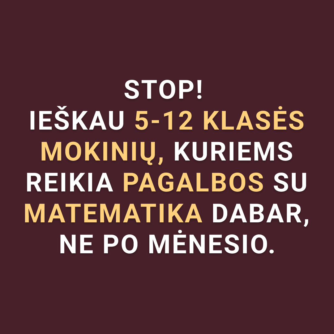 Matematikos Korepetitorė Justina Facebook ad