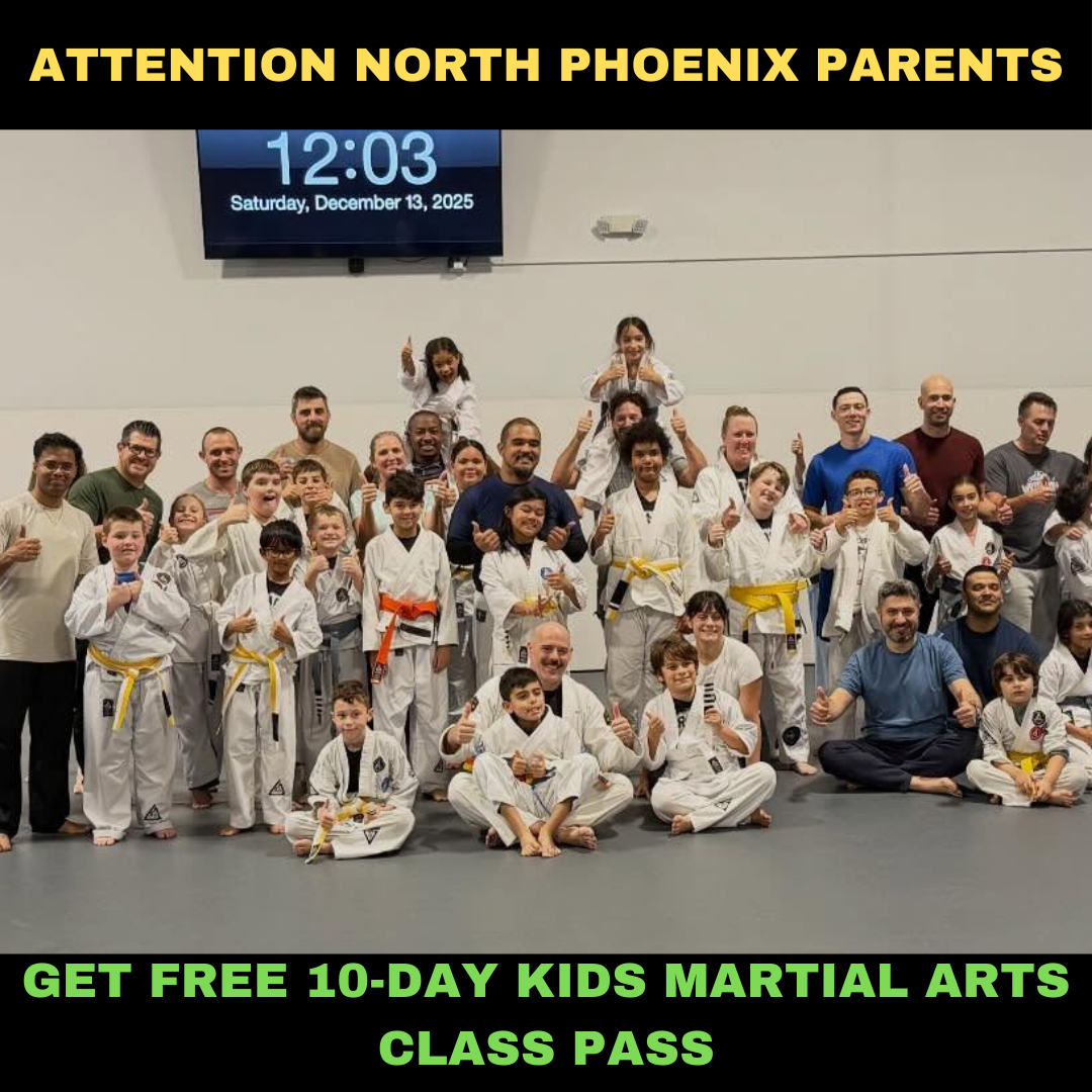 Gracie Jiu-Jitsu North Phoenix Facebook ad: Want a FREE 10-Day, Kids Martial Arts Class Pass?