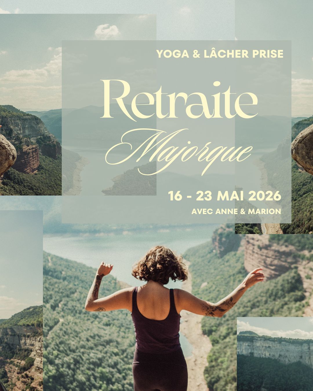 Mana Yoga Center Facebook ad: Retraite Yoga & Lâcher-Prise à Majorque