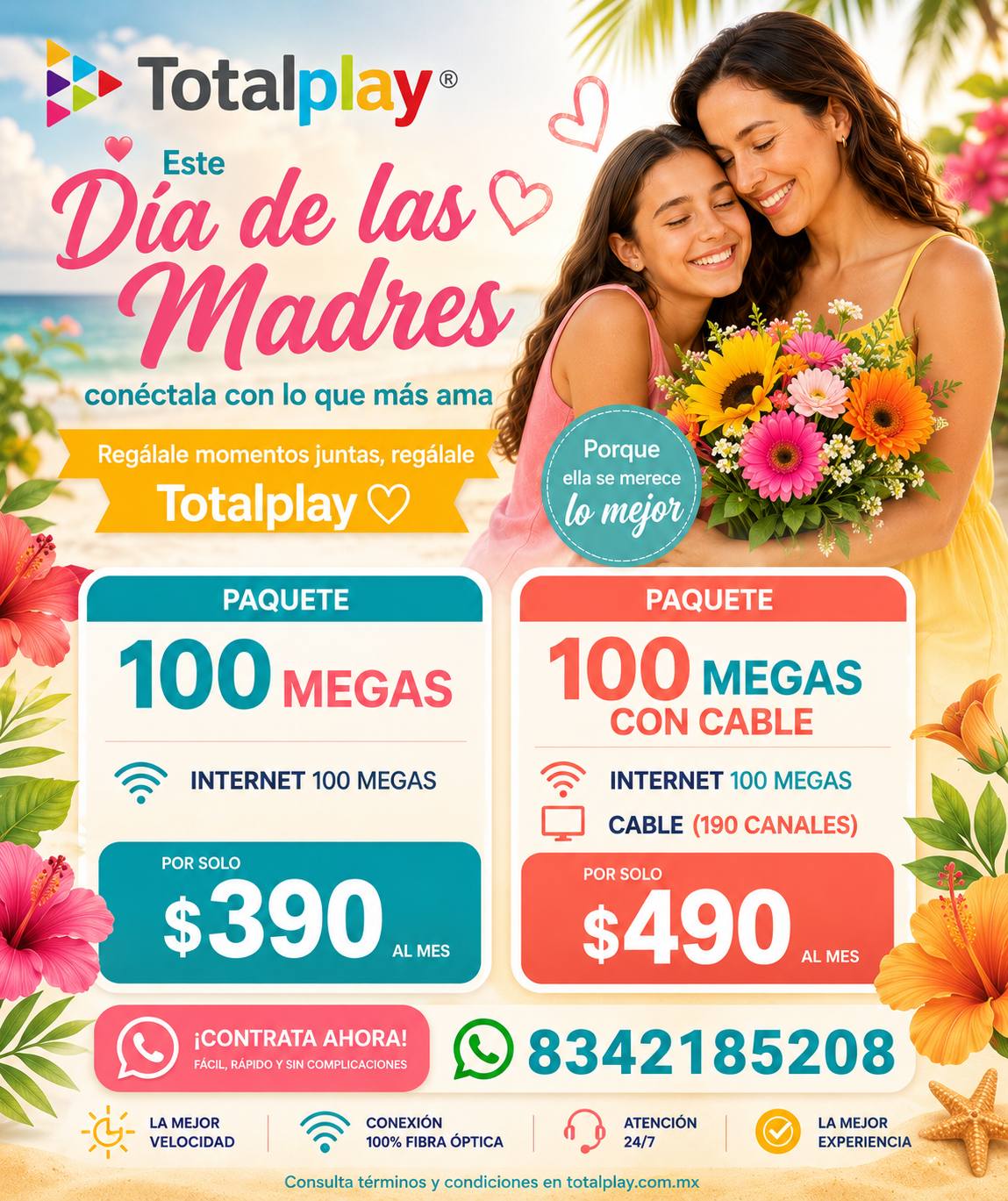 máxima velocidad Facebook ad: ¡MAMÁ MERECE 100 MEGAS DE AMOR!