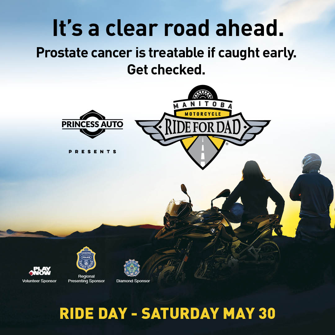 Motorcycle Ride For Dad Manitoba Facebook ad from Apr 17, 2026