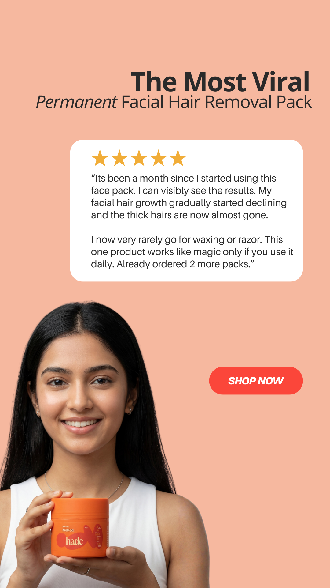 Hade Organic Skincare Facebook ad