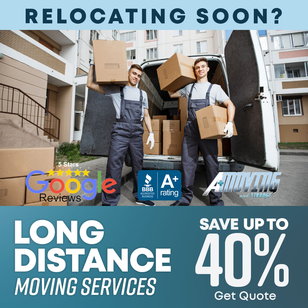 A Plus Moving and Storage Facebook ad: Quick Free Quote
