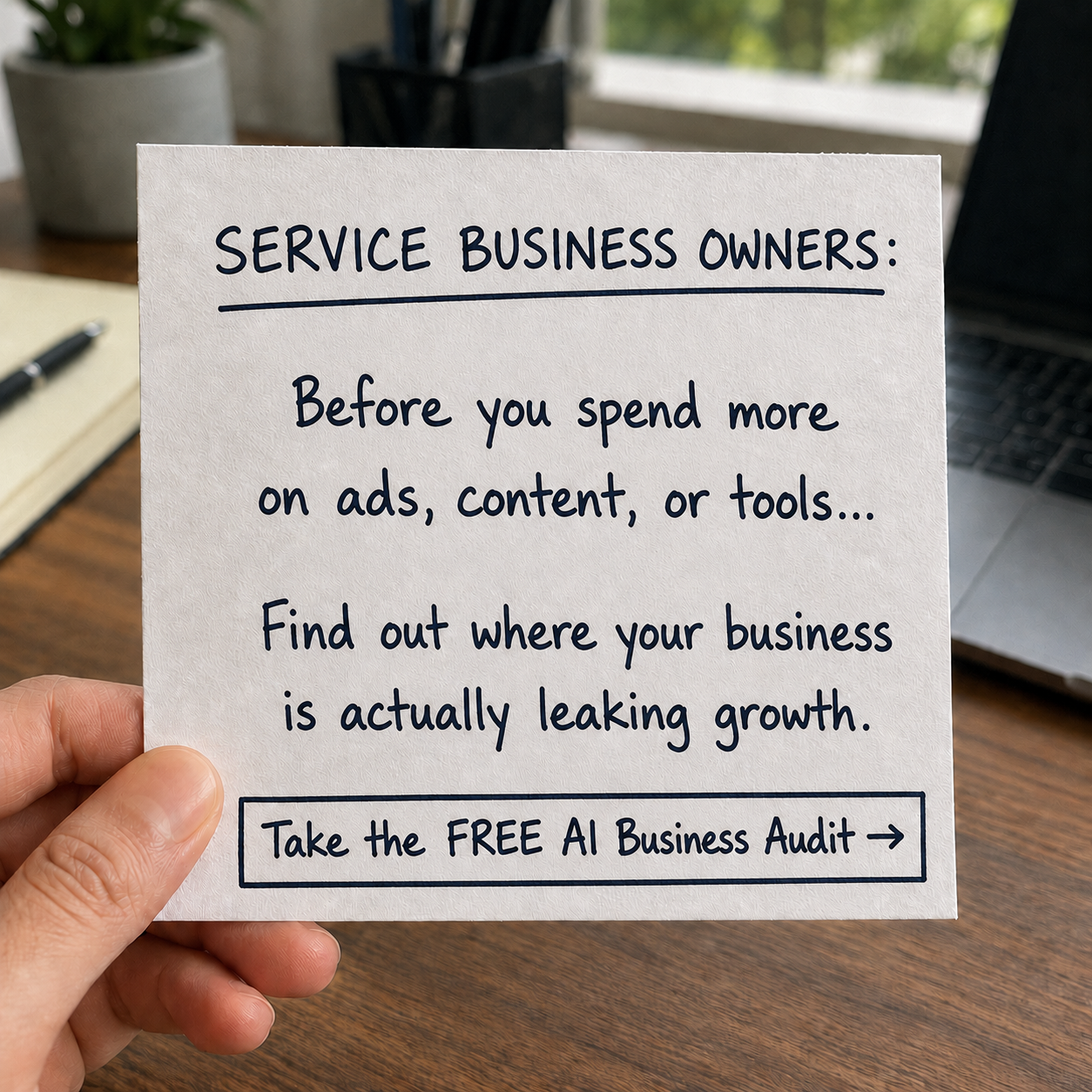 AI Biz Saarthi Facebook ad: Find Your Growth Leak for FREE