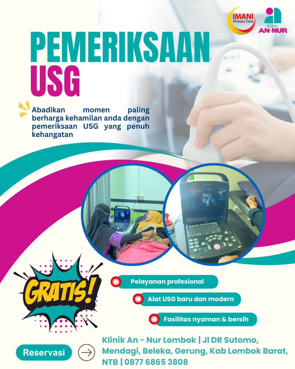 Klinik An Nur Lombok Facebook ad: Daftar USG Gratis