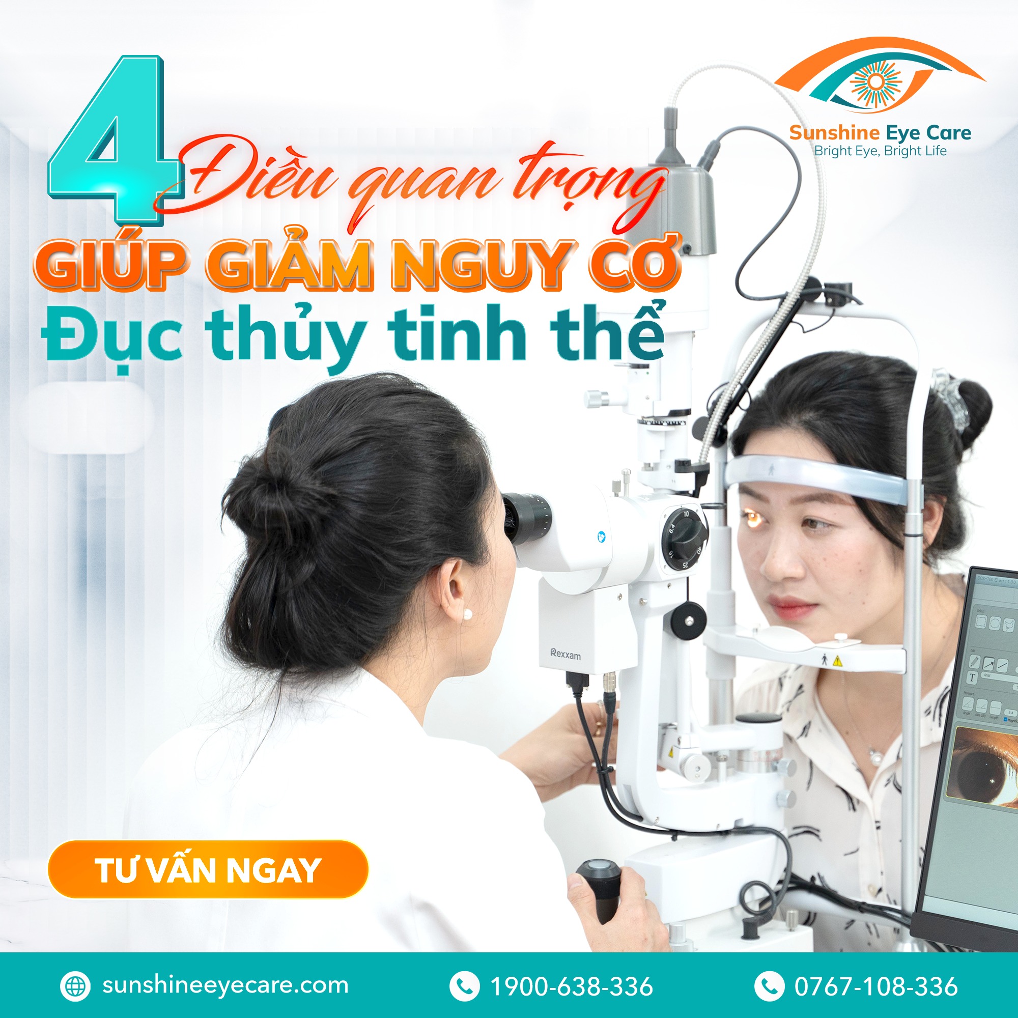 Sunshine Eye Care Facebook ad: 4 ĐIỀU QUAN TRỌNG GIÚP GIẢM NGUY CƠ…