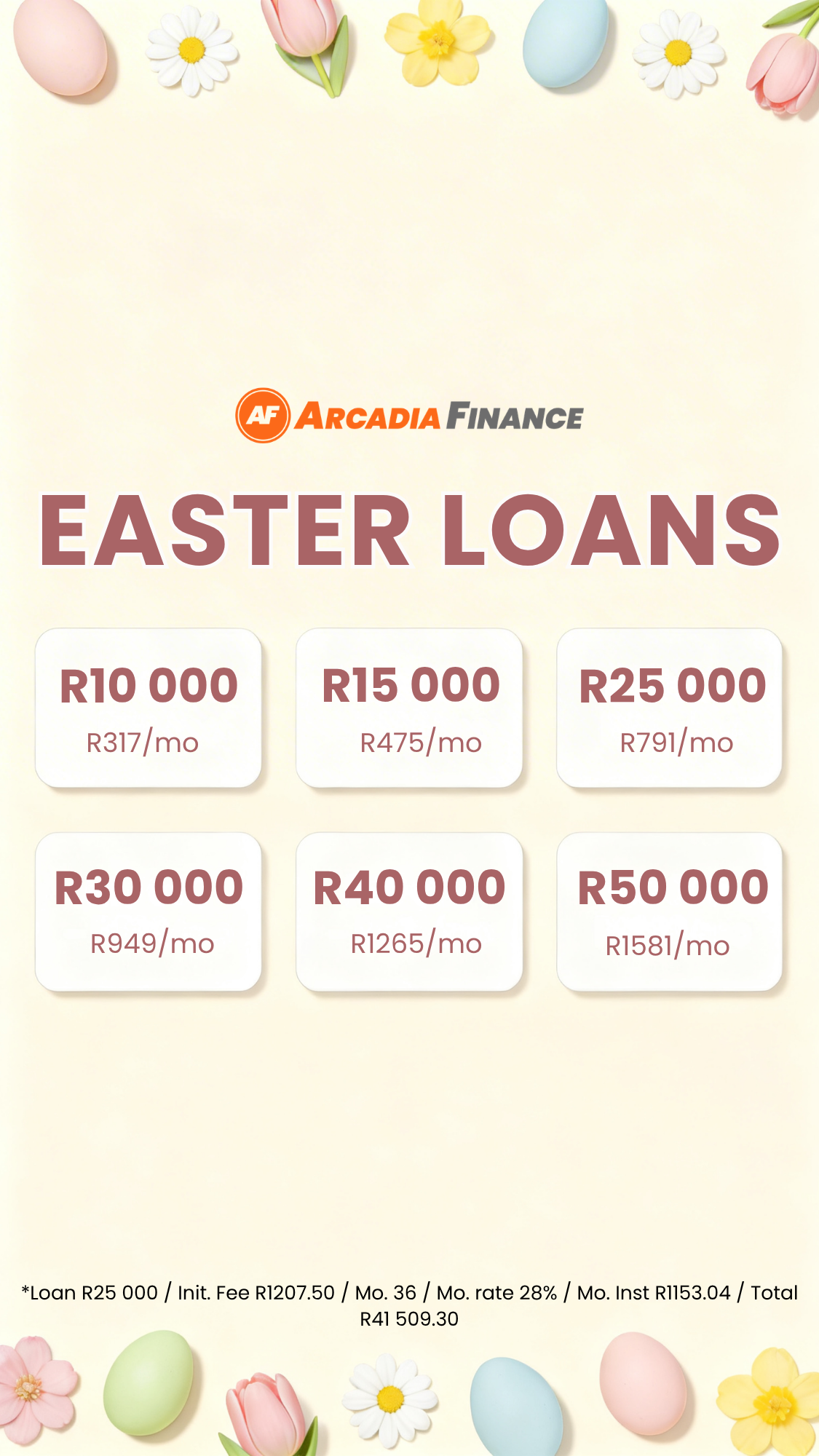 ArcadiaFinance.co.za Facebook ad