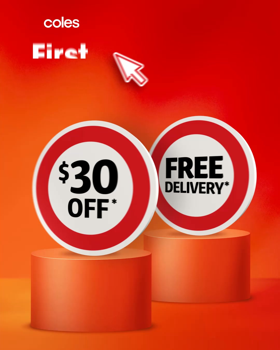 Coles Facebook ad: First Shop Deals