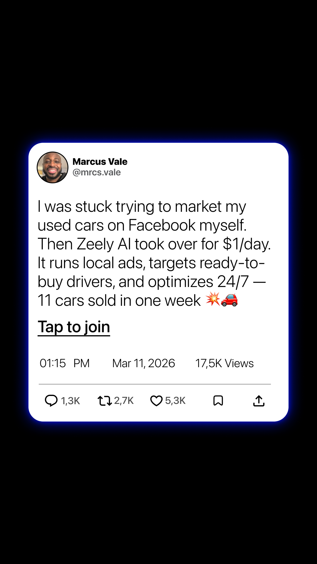 Zeely Facebook ad