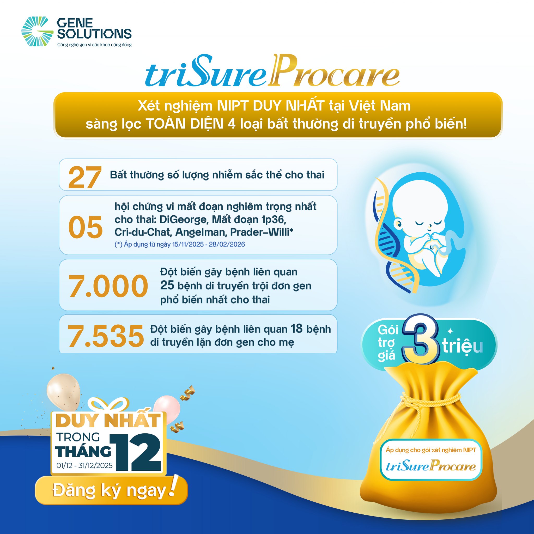triSure NIPT - Gene Solutions VN Facebook ad