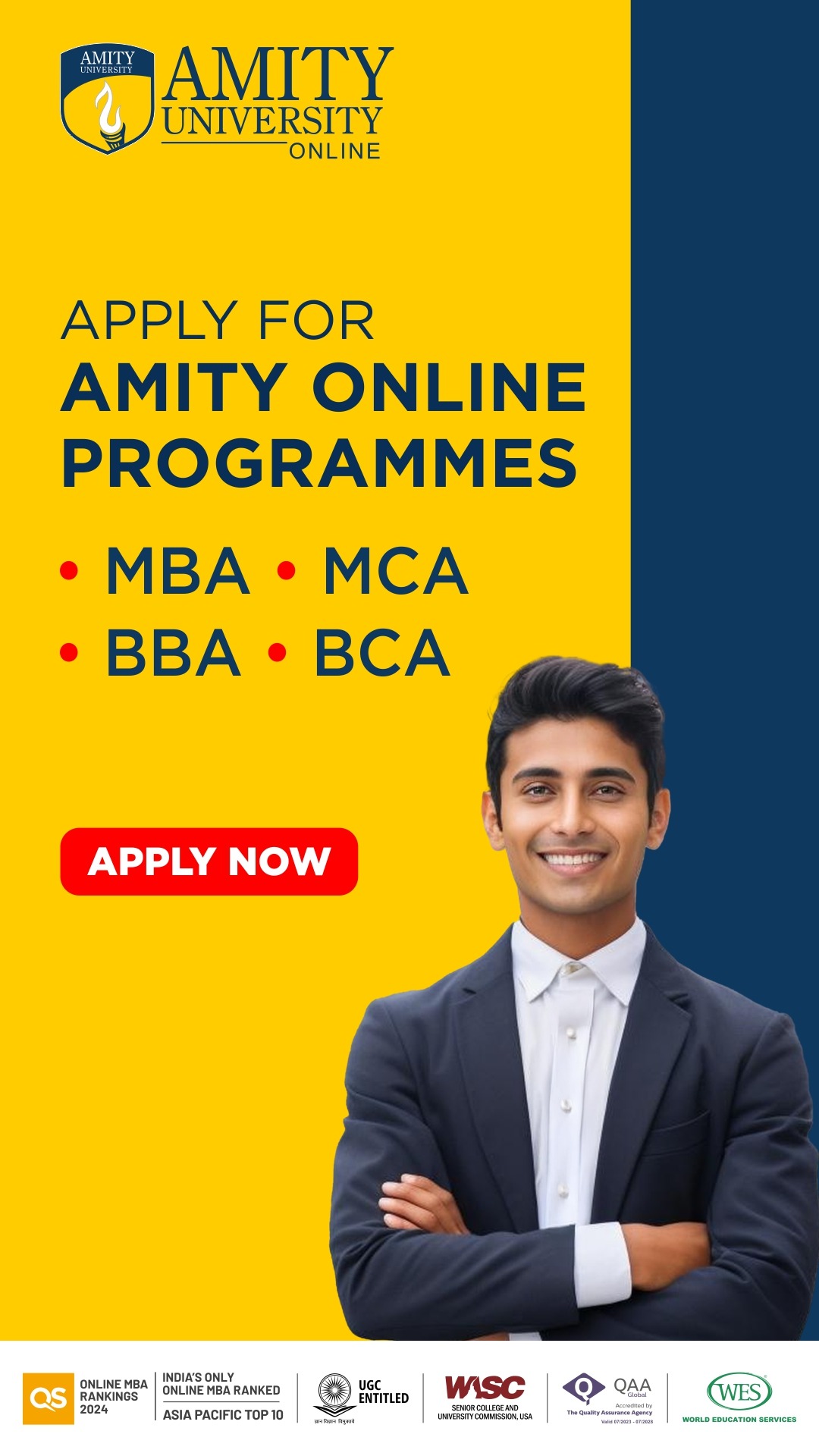 Amity Online Facebook ad