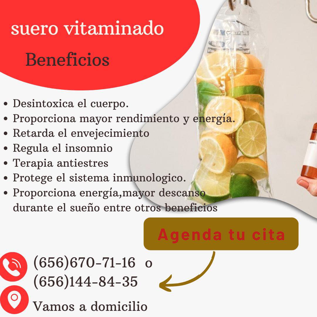 Sueros vitaminados JyB Facebook ad: Suero vitaminado