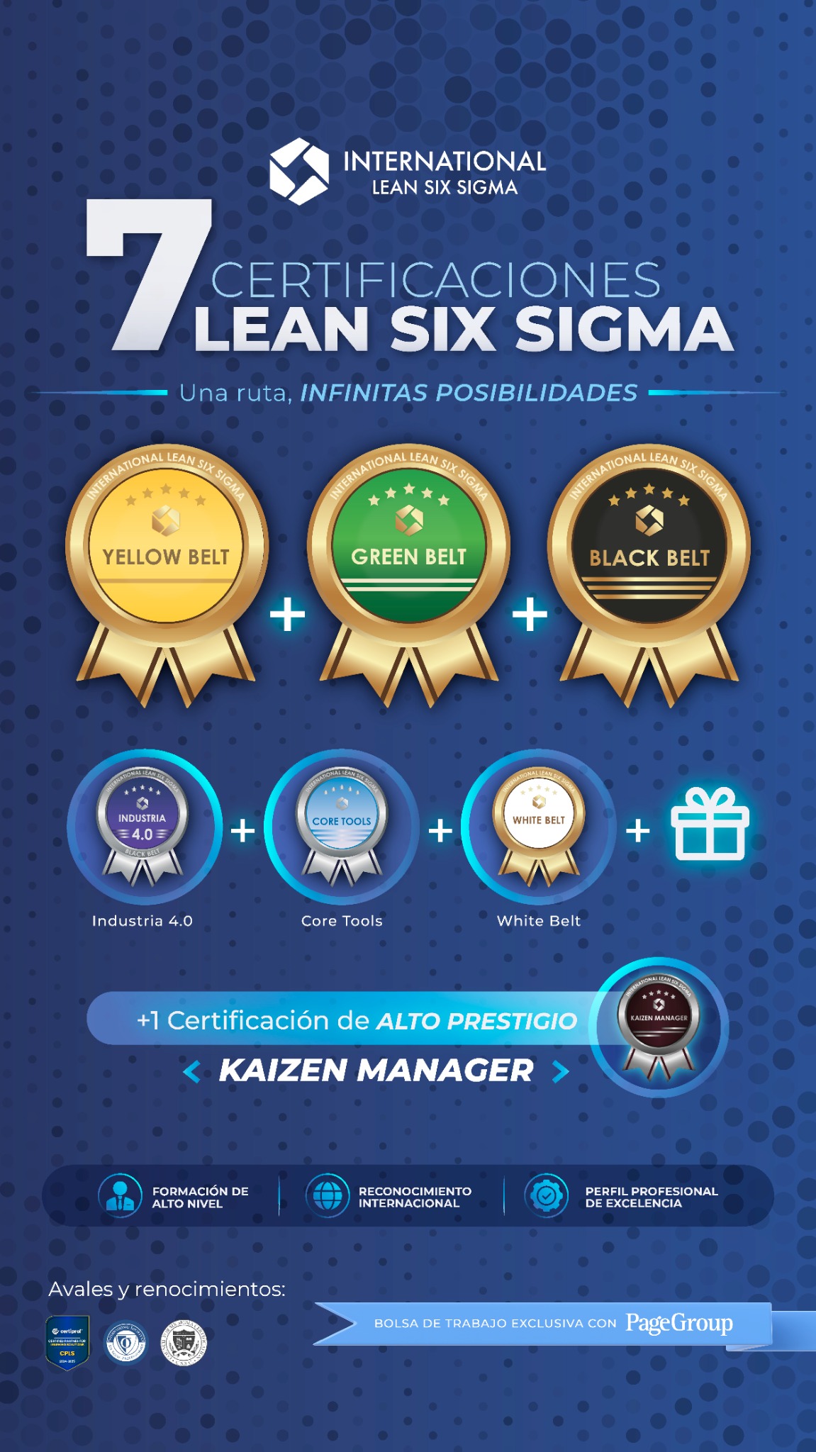 International Lean Six Sigma Facebook ad: Certifícate con respaldo internacional