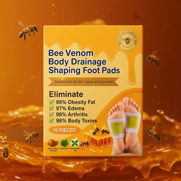 Glowora Cosmetics Facebook ad: Bee Venom Foot Patch Stress Relief Detox Toxin…