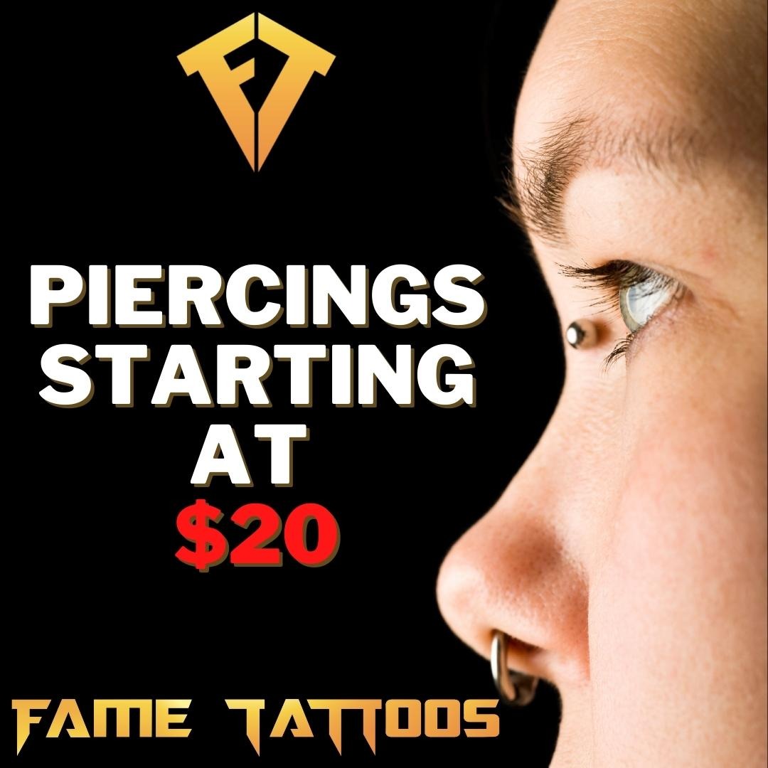 Fame Tattoos Facebook ad: Just Walk In!