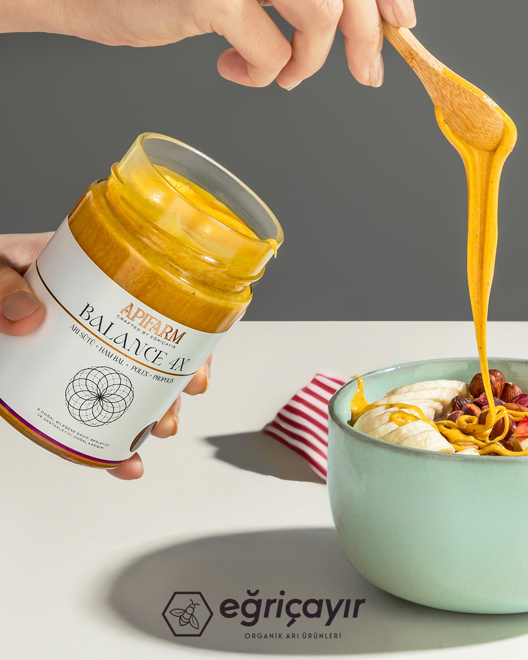 Eğriçayır Facebook ad: Arı Sütü + Ham Bal + Polen + Propolis Karışımı Balance 4X…